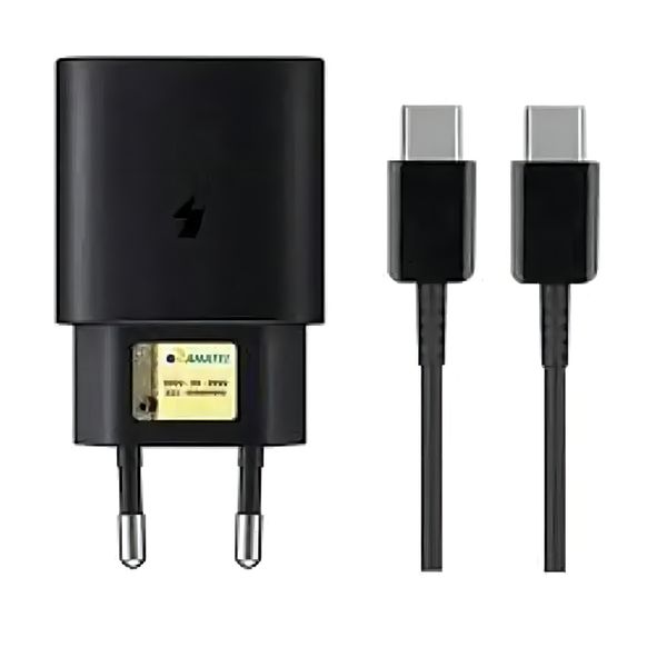 Carregador Preto Universal / Fonte Turbo Bivolt com Cabo USB-C Rápido
