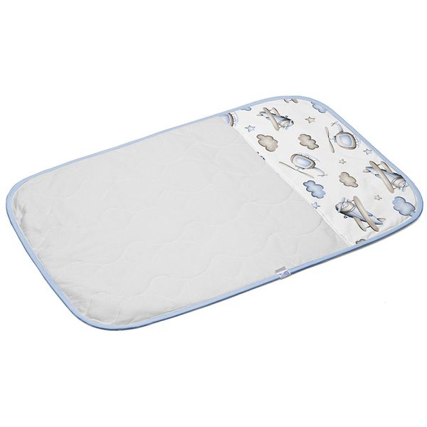 Trocador Tecebem Baby Malha 100% Algodão Estampado Impermeável Kim 45cmx70cm Azul