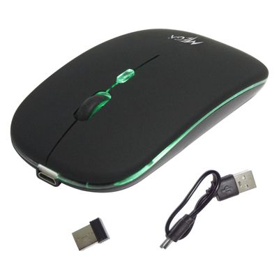 Kit 100 Mouses Sem Fio Recarregável Mega M185 com Led DPI Ajustável