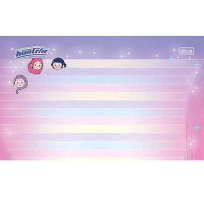 CADERNO COLADO PAPEL CARTA GUERREIRAS DO K-POP 50FLS TILIBRA