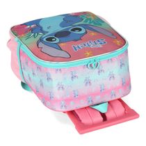 Mochila Infantil Stitch Rodinhas + Costas Rosa Luxcel
