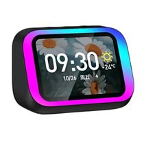 Caixa de Som Inteligente Tela LCD 4" Comando de voz Preto Minimen