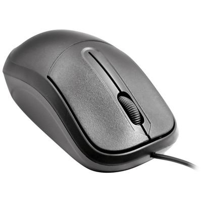 Mouse USB com fio 1000dpi ambidestro MS-35 Cor Preto
