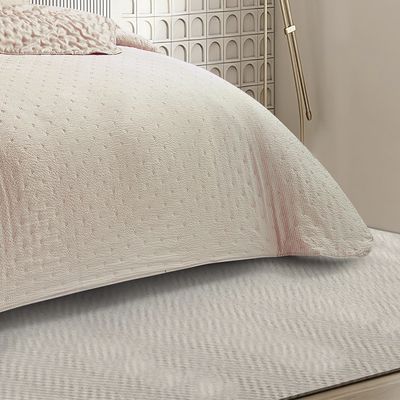 Kit Cobre Leito Colcha Anarruga 3 Peças Casal 240x260cm Rosa Peach Sonhare