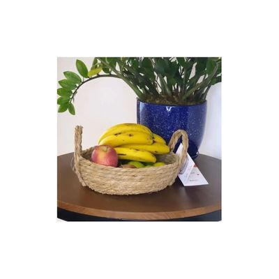 Cestos Fibra Natural Junco Palha Corda Cestas Kit 2un