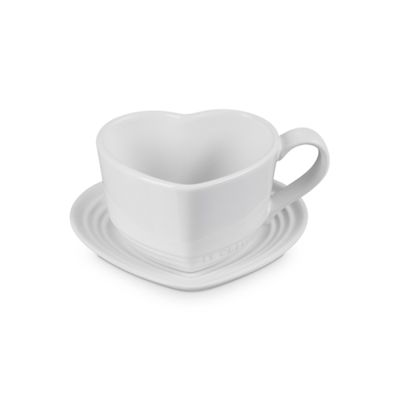 CANECA LE CREUSET DE CORAÇÃO COM PIRES 220ML BRANCO 80311220100013