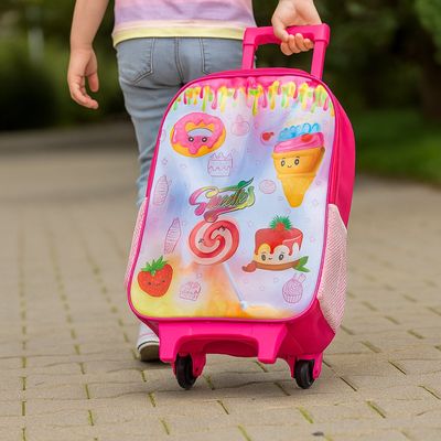 Mochila de Rodinhas Infantil Sweeties - Rosa