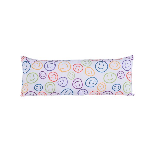 Capa Para Travesseiro Fofuxão Colorê 1 Peça 1,46m x 46cm 100% Poliéster Com Zíper - Smile