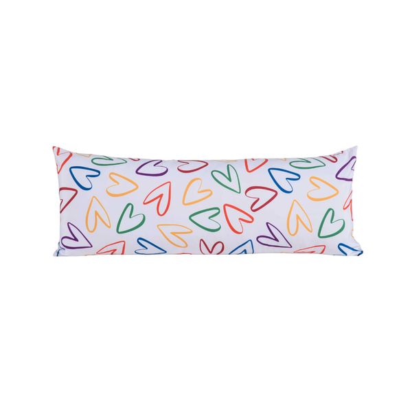 Capa Para Travesseiro Fofuxão Colorê 1 Peça 1,46m x 46cm 100% Poliéster Com Zíper - Love