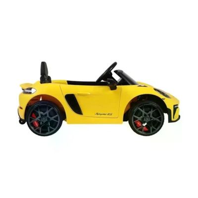 Carro Elétrico Infantil Porsche Spyder 718 Rs 12v Amarelo Bel