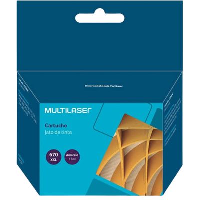 Cartucho Amarelo Jato De Tinta Compatível 670xl Amarelo Multilaser