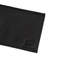 Carteira Masculina Couro Legitimo Slim Pequena Luxo Preta