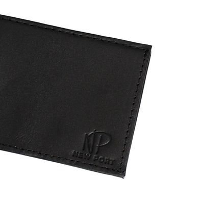 Carteira Masculina Couro Legitimo Slim Pequena Luxo Preta