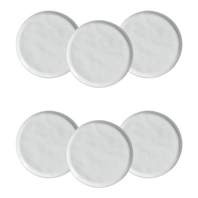 Conjunto de Pratos Rasos Porto Brasil Bio New White 29cm – 6 Peças