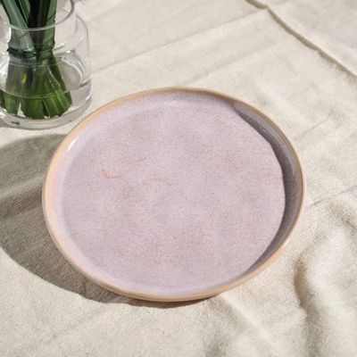 Conjunto de Pratos de Sobremesa Porto Brasil Bio Litchi Rosa Claro 21,5cm - 6 Peças