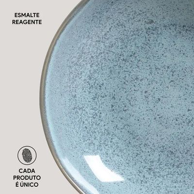 Conjunto de Pratos Fundos Porto Brasil Bio Breeze Azul 830ml – 6 Peças