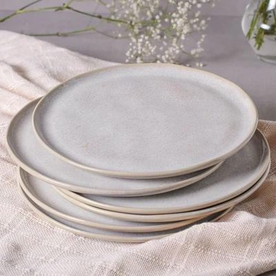 Conjunto de Pratos Rasos Porto Brasil Bio Latte Off White 29cm – 6 Peças