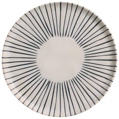 Conjunto com 6 Pratos Rasos Porto Brasil Bio Elemento em Stoneware 27,5 cm – Cinza
