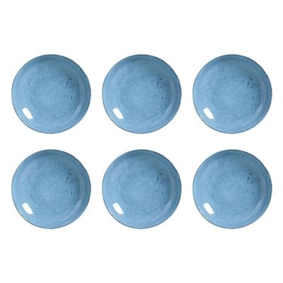 Conjunto de Pratos Fundos Porto Brasil Bio Breeze Azul 1,1 litros – 6 Peças