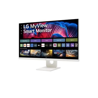 Monitor 27” 4K UHD LG MyView Smart 27SR73U-W WebOS 23 AirPlay Bluetooth Branco