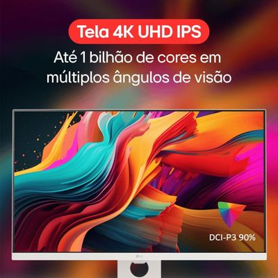 Monitor 27” 4K UHD LG MyView Smart 27SR73U-W WebOS 23 AirPlay Bluetooth Branco