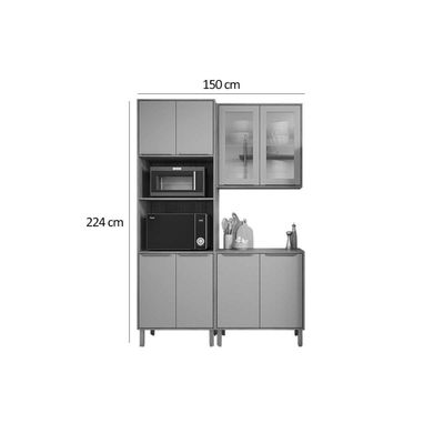 Kit Modulado MGM 3 Peças Brilhante C3P53 Cinamomo/Off