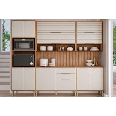 Torre Quente Cozinha MGM Celeste c/ 4 Portas 70cm Cinamomo/Platina