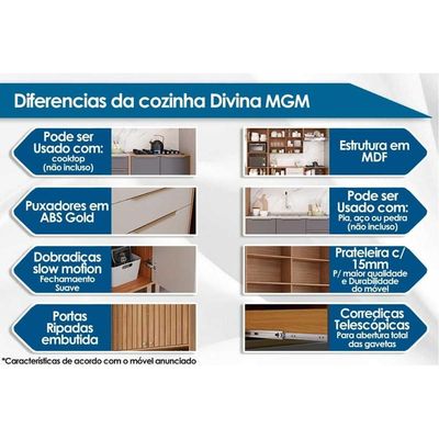 Kit Modulado MGM 3 Peças Divina C3P58 Cinamomo/Titanium