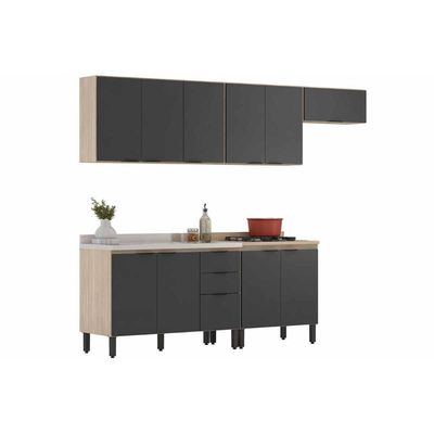 Cozinha Modulada Demóbile 5 Peças Firenze C5P156 Amendola/Nude Prime TX