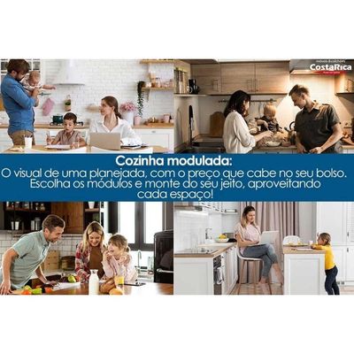 Cozinha Modulada MGM 2 Peças Áurea C2P65 Cinamomo/Platina