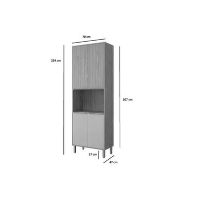 Cozinha Modulada MGM 4 Peças Divina C4P260 Cinamomo/Off