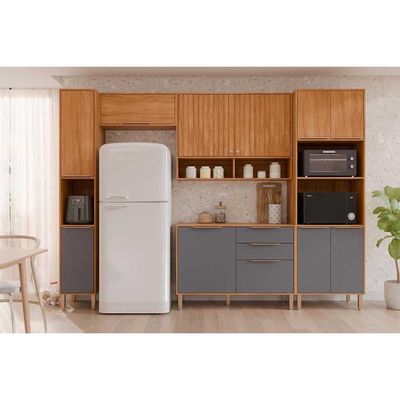 Cozinha Modulada MGM 5 Peças Divina C5P176 Cinamomo/Titanium