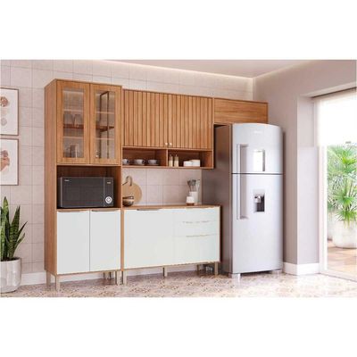 Cozinha Modulada MGM 4 Peças Divina C4P261 Cinamomo/Off
