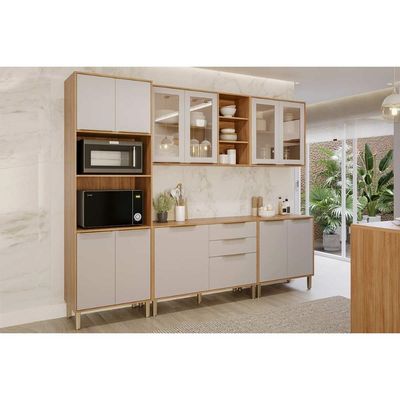Cozinha Modulada MGM 5 Peças Brilhante C5P161 Cinamomo/Off
