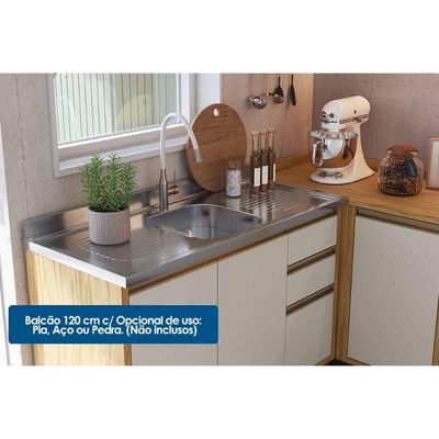 Cozinha Modulada Ronipa 2 Peças Tempranillo C2P57 Amendoa/Off White