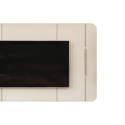 Home p/ TV até 75 Pol Areta c/ Led e Nicho 218x189cm Cedro/Bali - DJ Móveis