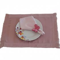 Jogo americano rosa 2 lugares americano tecido jacquard  51x35