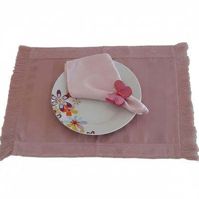 Jogo americano rosa 2 lugares americano tecido jacquard  51x35