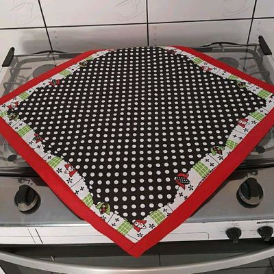 Capa botijão com toalha fogão cozinha Oxford Coruja  0,50x0,50