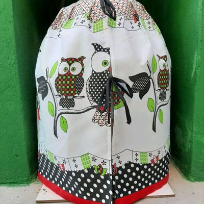 Capa botijão com toalha fogão cozinha Oxford Coruja  0,50x0,50