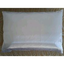 02 Fronha cetim Antifriz branca quarto travesseiro 68x48