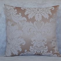02 Capa de Almofada Medalhão Cobre com Cru 0,40x0,40 tecido jacquard