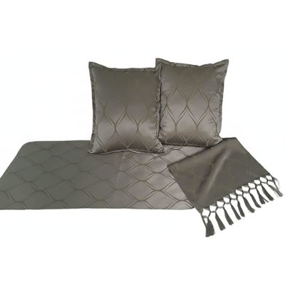 Peseira Verde 2 capas almofadas Jacquard 40x40