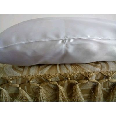 02 Fronha cetim Antifriz branca quarto travesseiro 68x48