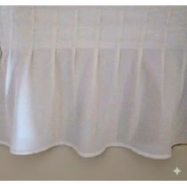 Saia cama box tecido oxford branco 1,89x0,91