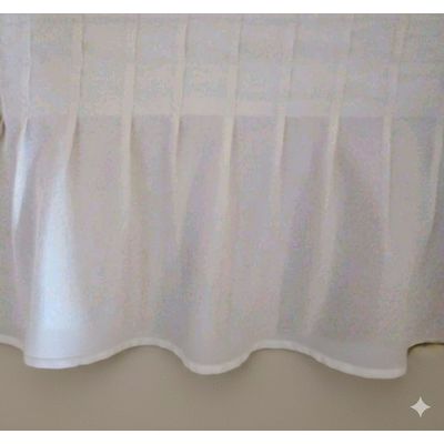 Saia cama box tecido oxford branco 1,89x0,91