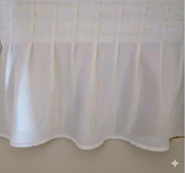 Saia cama box tecido oxford branco 1,89x0,91