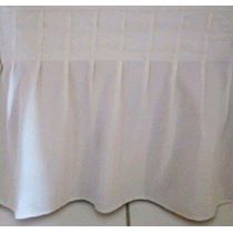 Saia cama box tecido oxford branco 1,89x0,91