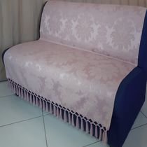 Manta xalé sofá sala quarto Jacquard Medalhão artesanal 1,40 x 1,80