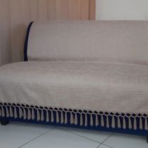 Manta Xale Sofa Media Cobre Cru Mesclado jacquard reversível 1,80x1,40